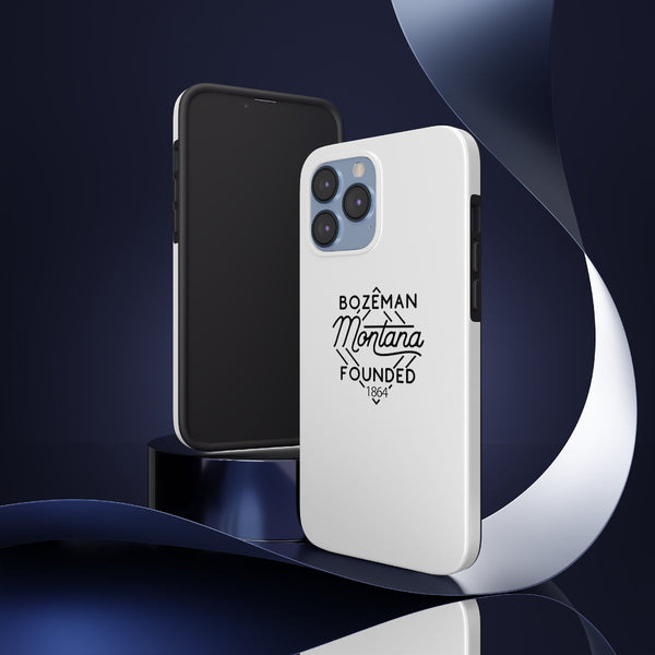 White iphone 13 pro max case for Bozeman, Montana -showcase