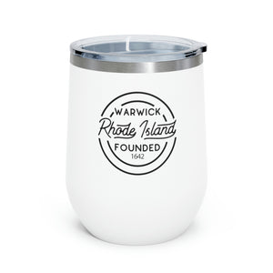 12oz wine tumbler for Warwick, Rhode Island in White