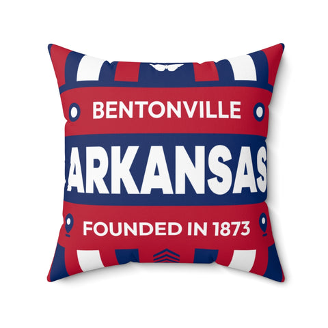 20"x20" pillow design for Bentonville Arkansas Top view.