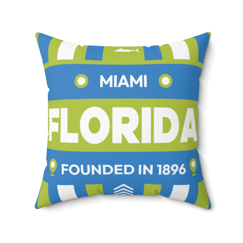 Miami - Polyester Square Pillow