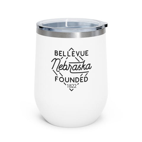 12oz wine tumbler for Bellevue, Nebraska in White