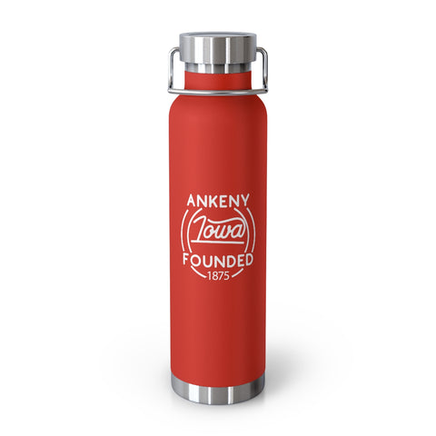 22oz Vacuum insulated tumbler for Ankeny, Iowa in Red