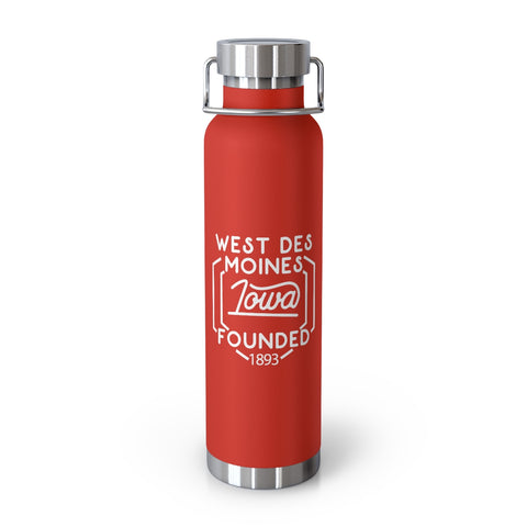22oz Vacuum insulated tumbler for West Des Moines, Iowa in Red