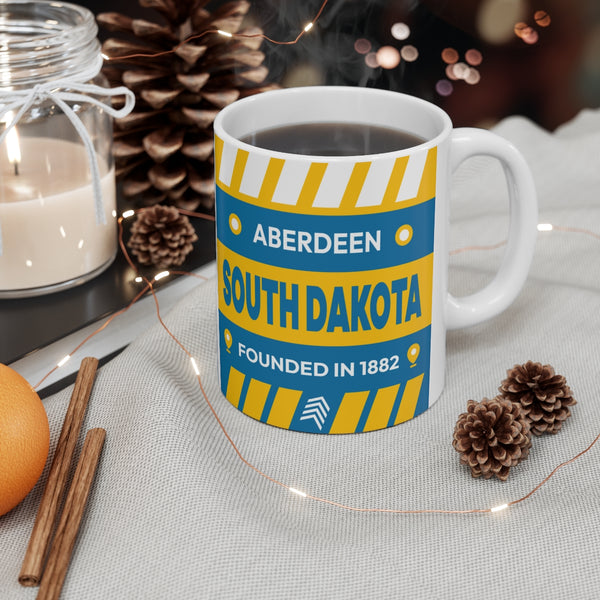 11oz Ceramic mug for Aberdeen, South Dakota in context