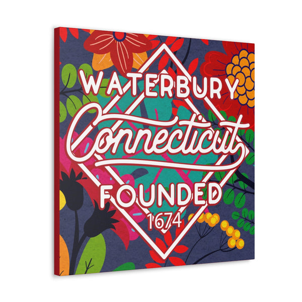 24x24 artwork of Waterbury, Connecticut -Alpha design