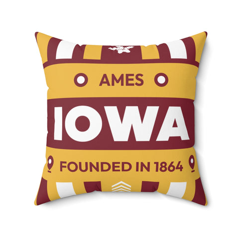 20"x20" pillow design for Ames, Iowa Top view.