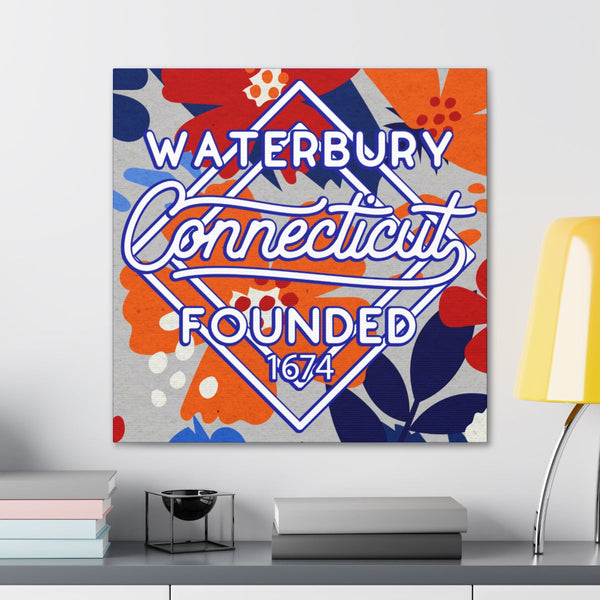 24x24 artwork of Waterbury, Connecticut in context -Bravo design