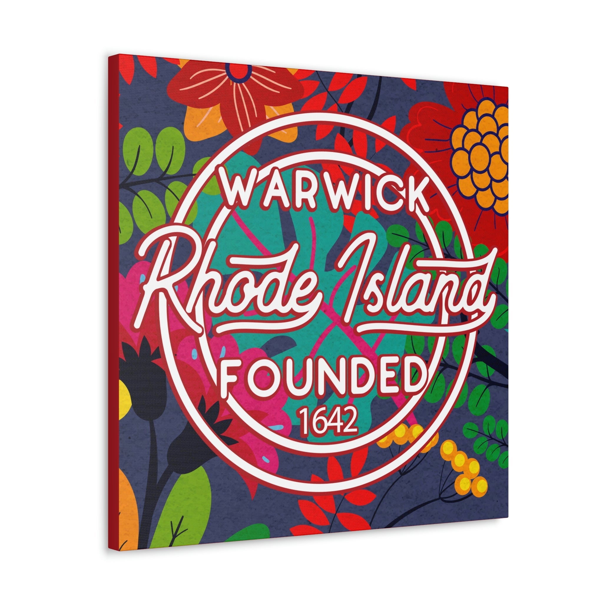 24x24 artwork of Warwick, Rhode Island -Alpha design