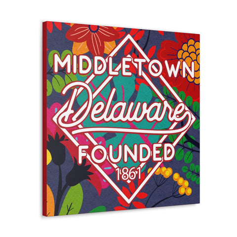 24x24 artwork of Middletown, Delaware -Alpha design