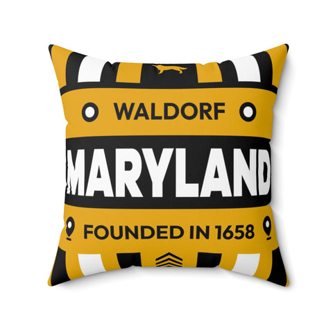 20"x20" pillow design for Waldorf, Maryland Top view.