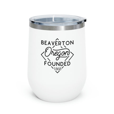 12oz wine tumbler for Beaverton, Oregon in White