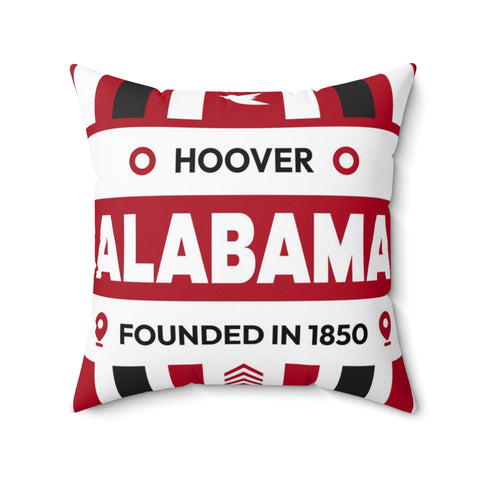 20"x20" pillow design for Hoover, Alabama Top view.