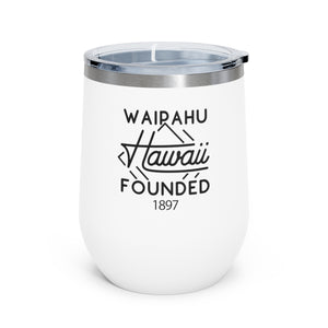 12oz wine tumbler for Waipahu, Hawaii in White