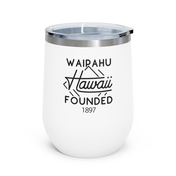 12oz wine tumbler for Waipahu, Hawaii in White