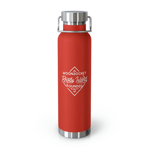 22oz Vacuum insulated tumbler for Woonsocket, Rhode Island in Red