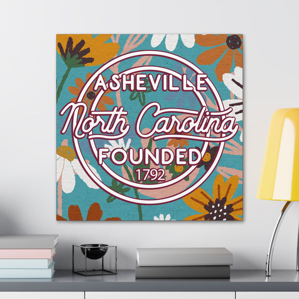 24x24 artwork of Asheville, North Carolina in context -Charlie design