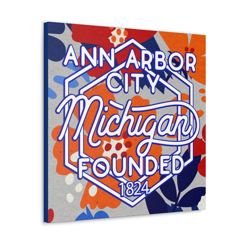 24x24 artwork of Ann Arbor City, Michigan -Bravo design