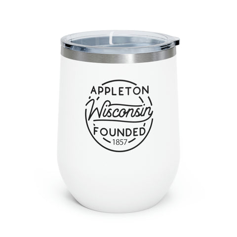 12oz wine tumbler for Appleton, Wisconsin in White