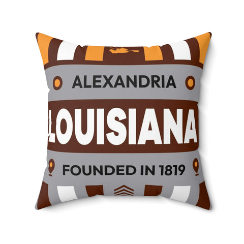 20"x20" pillow design for Alexandria, Louisiana Top view.