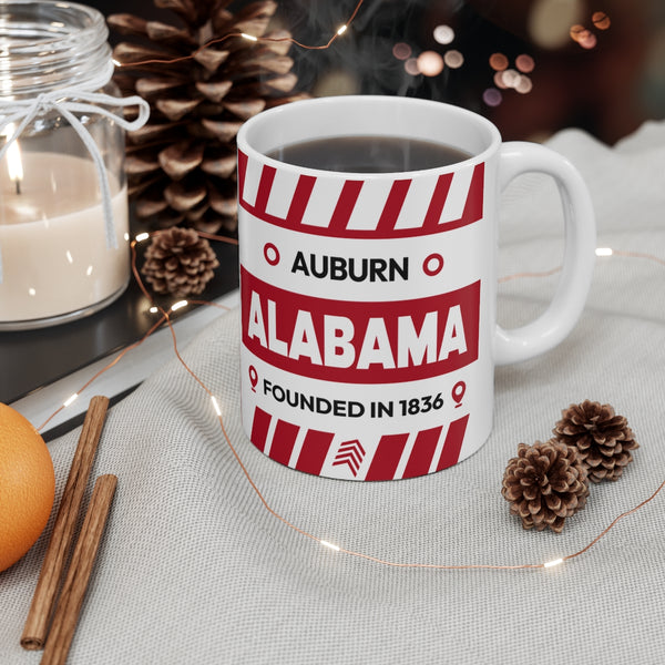 11oz Ceramic mug for Auburn, Alabama in context