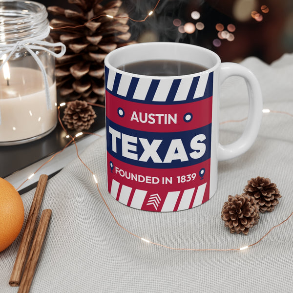 11oz Ceramic mug for Austin, Texas in context