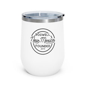 12oz wine tumbler for Roswell, New Mexico in White