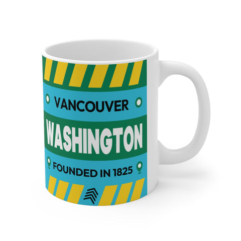 11oz Ceramic mug for Vancouver, Washington Side view