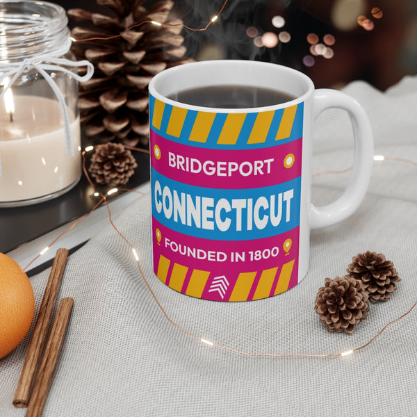 11oz Ceramic mug for Bridgeport, Connecticut in context