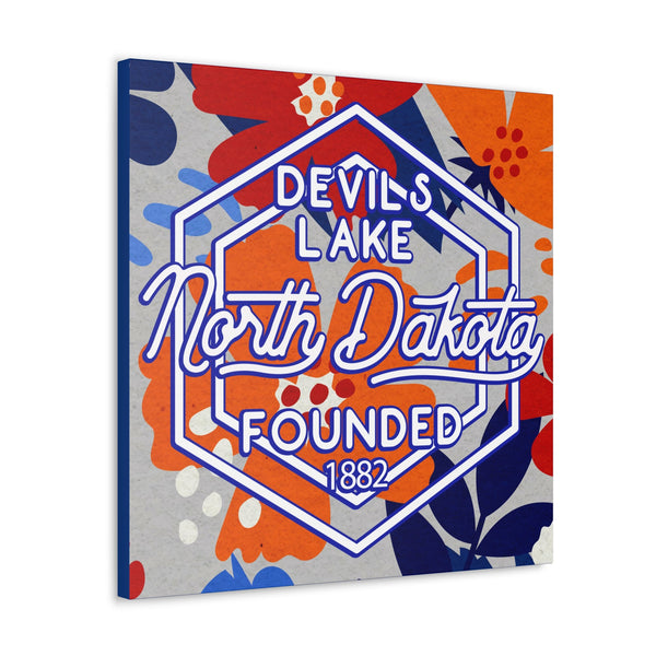 24x24 artwork of Devils Lake, North Dakota -Bravo design
