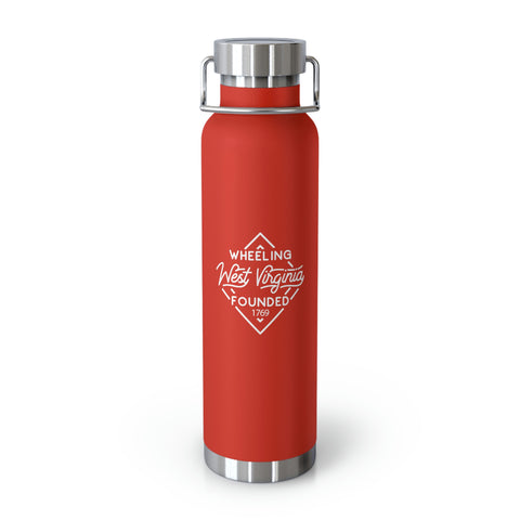 22oz Vacuum insulated tumbler for Wheeling, West Virginia in Red
