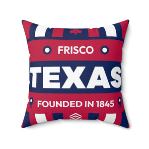 Frisco Texas Polyester Square Pillow