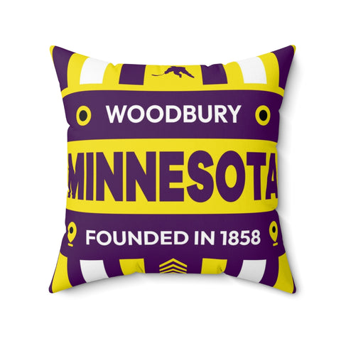 20"x20" pillow design for Woodbury, Minnesota Top view.