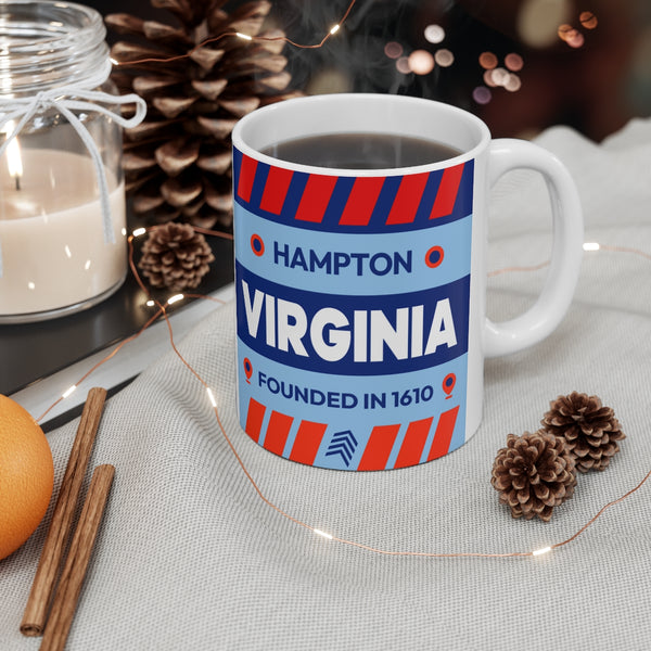 11oz Ceramic mug for Hampton, Virginia in context