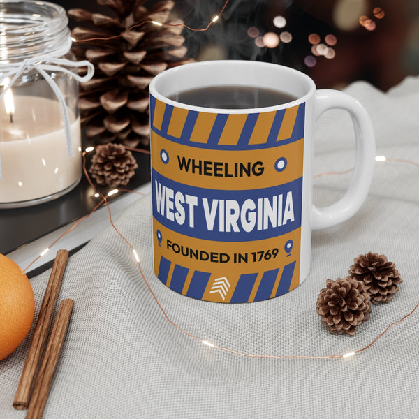 11oz Ceramic mug for Wheeling, West Virginia in context