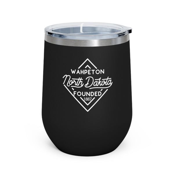 12oz wine tumbler for Wahpeton, North Dakota in Black