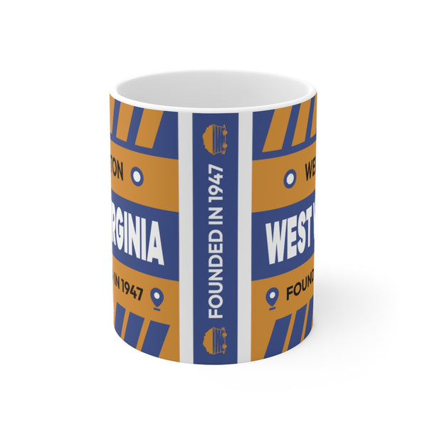 11oz Ceramic mug for Weirton, West Virginia Center view