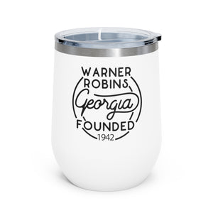 12oz wine tumbler for Warner Robins, Georgia in White