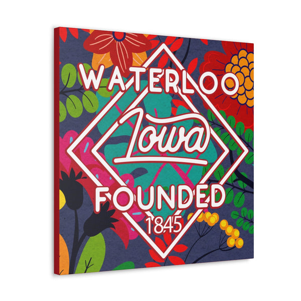 24x24 artwork of Waterloo, Iowa -Alpha design