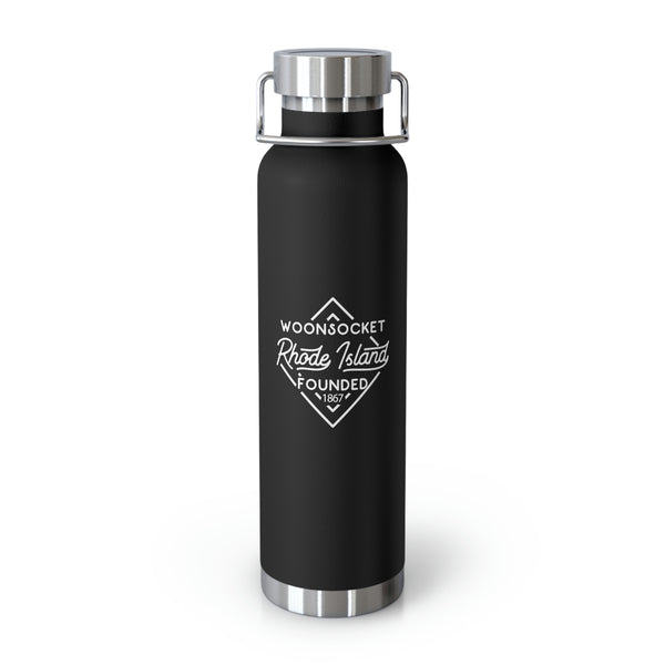 22oz Vacuum insulated tumbler for Woonsocket, Rhode Island in Black