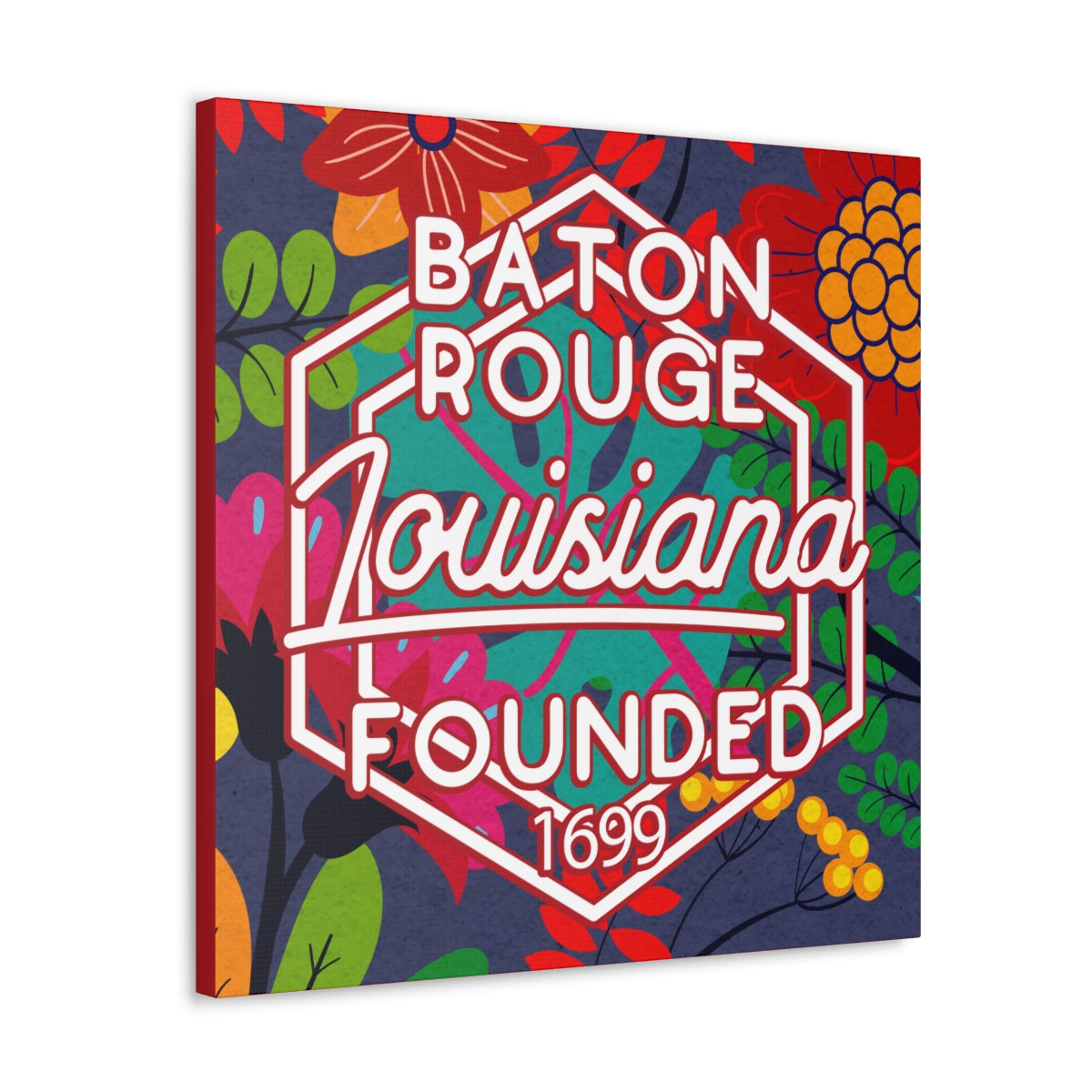 24x24 artwork of Baton Rouge, Louisiana -Alpha design