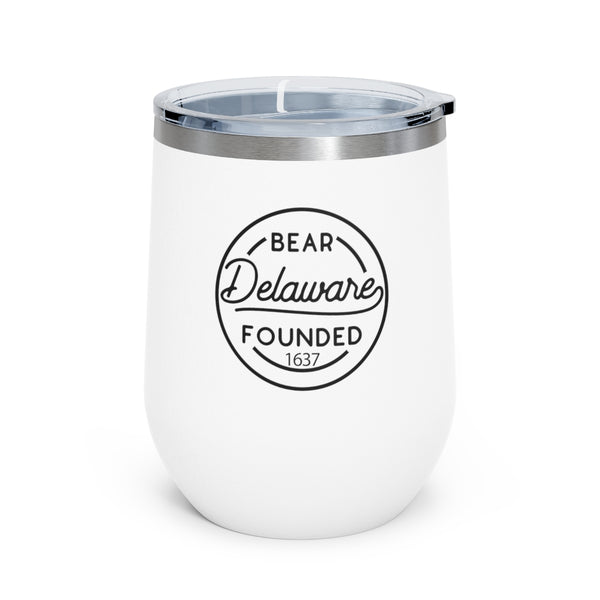 12oz wine tumbler for Bear, Delaware in White