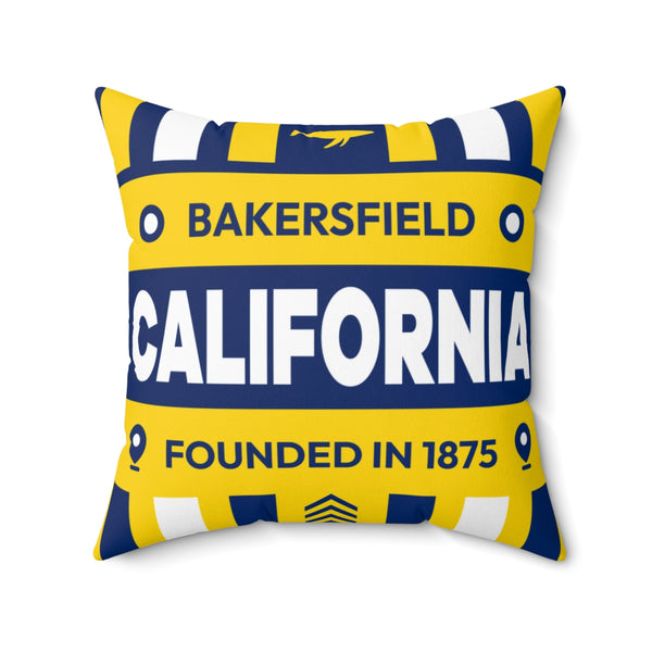 20"x20" pillow design for Bakersfield, California Top view.