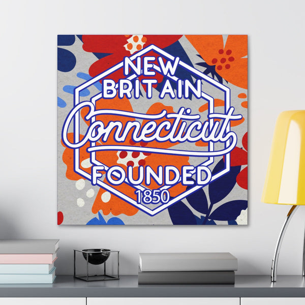 24x24 artwork of New Britain, Connecticut in context -Bravo design