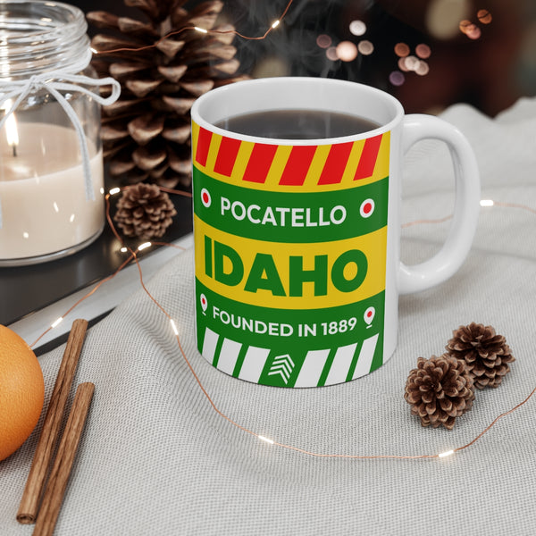 11oz Ceramic mug for Pocatello, Idaho in context