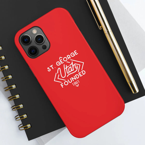 Red iphone 12 pro max case for St. George, Utah