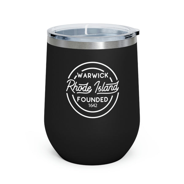 12oz wine tumbler for Warwick, Rhode Island in Black