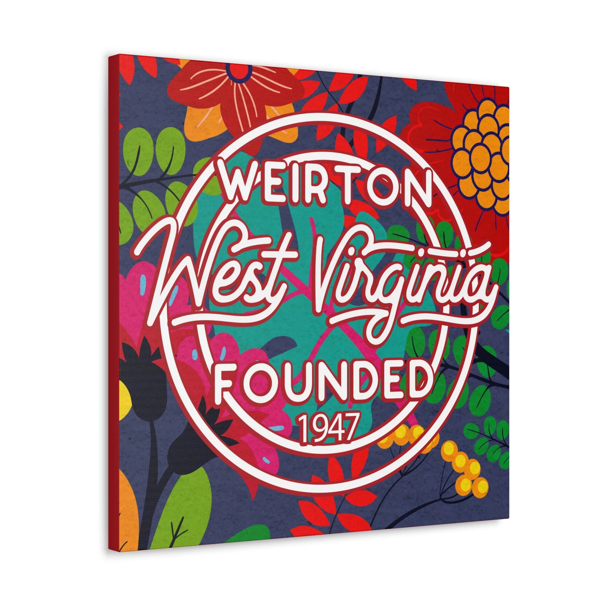 24x24 artwork of Weirton, West Virginia -Alpha design