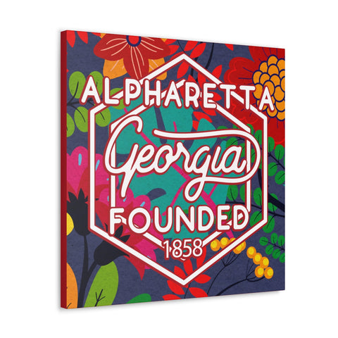 24x24 artwork of Alpharetta, Georgia -Alpha design