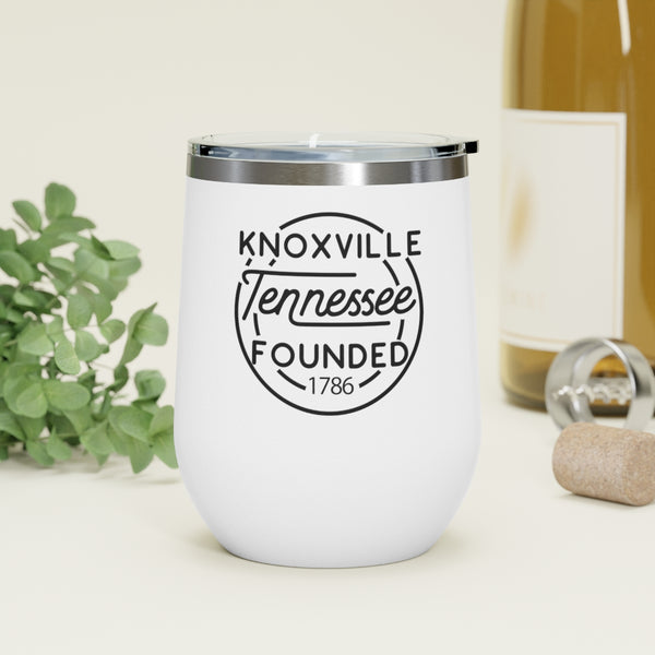 12oz wine tumbler for Knoxville, Tennessee in White -context