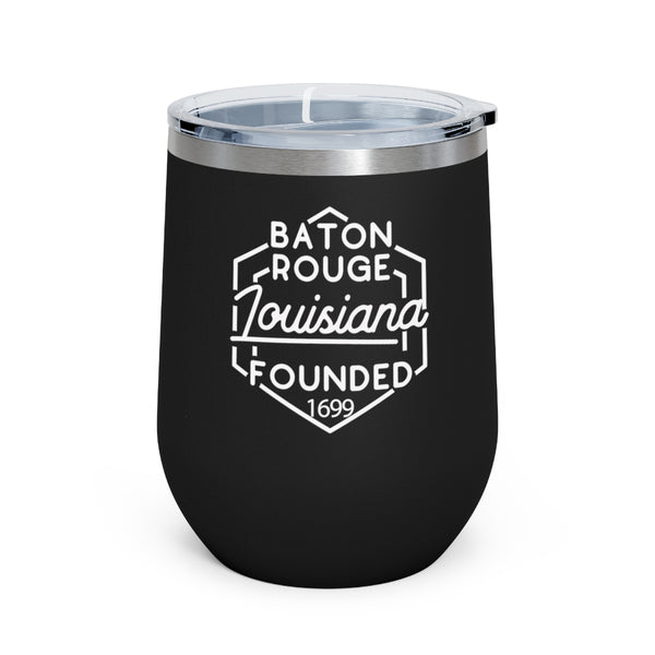 12oz wine tumbler for Baton Rouge, Louisiana in Black